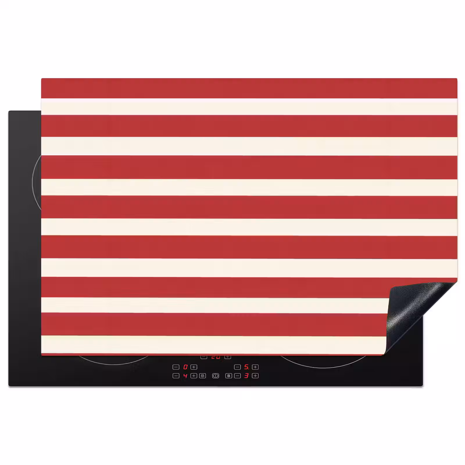 Inductie beschermer - Strepen - Patroon - Rood — 1