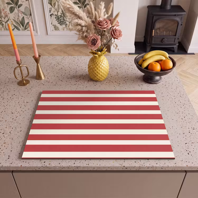 Inductie beschermer - Strepen - Patroon - Rood — 2