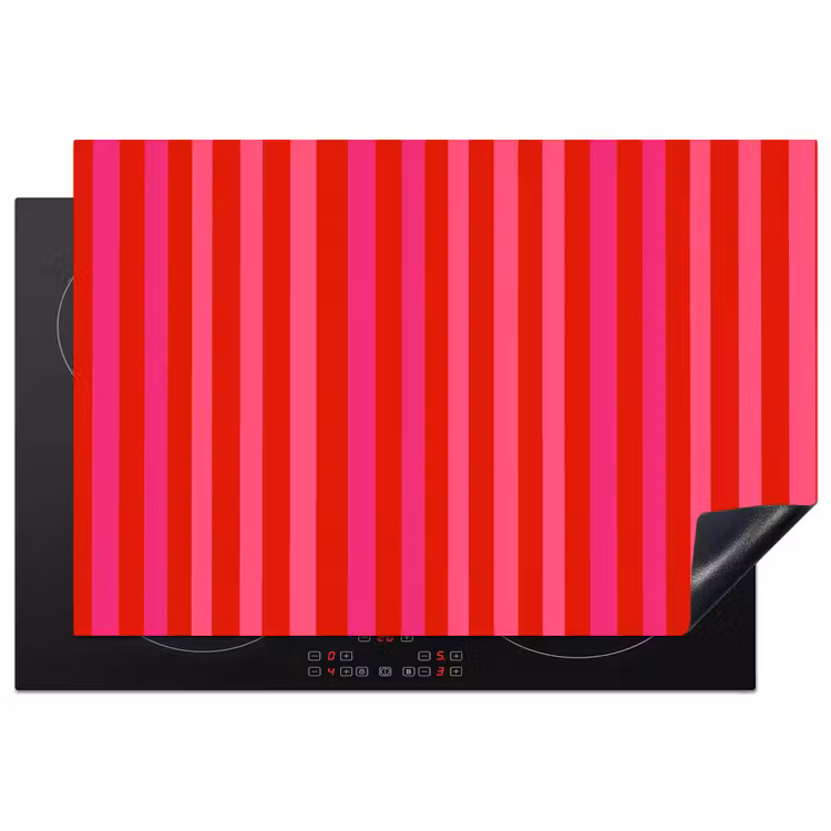 Inductie beschermer - Verticaal - Strepen - Roze — 1