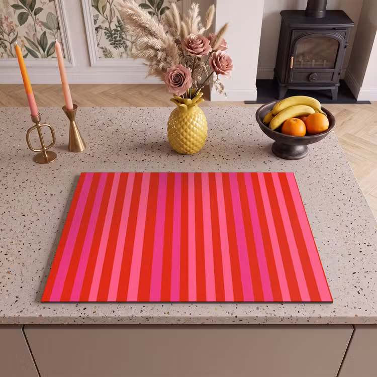 Inductie beschermer - Verticaal - Strepen - Roze — 2