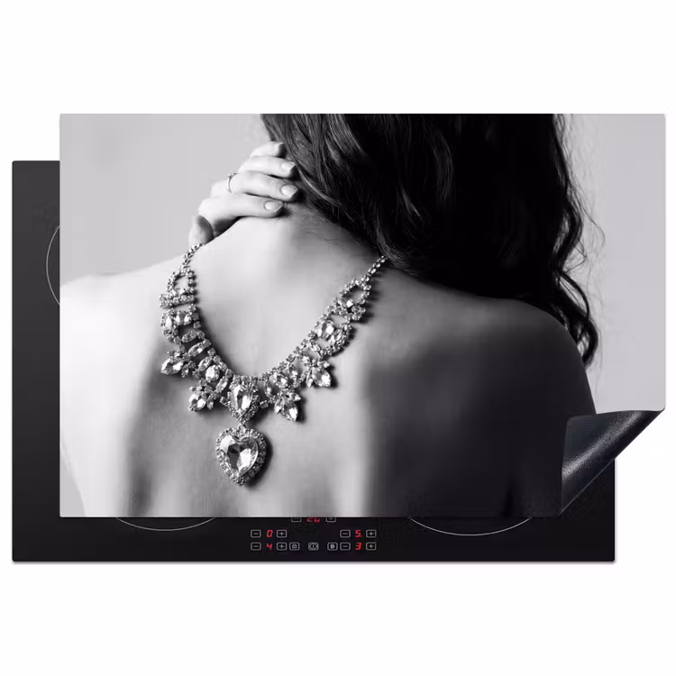 Inductie beschermer - Vrouw - Ketting - Fashion - Zwart - Wit — 1