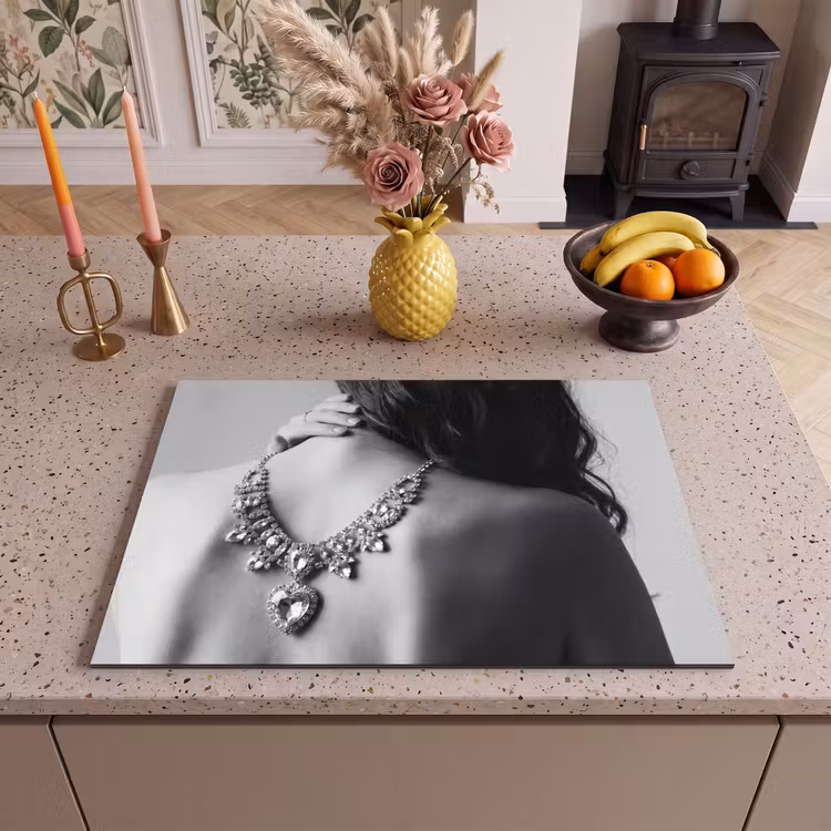 Inductie beschermer - Vrouw - Ketting - Fashion - Zwart - Wit — 2