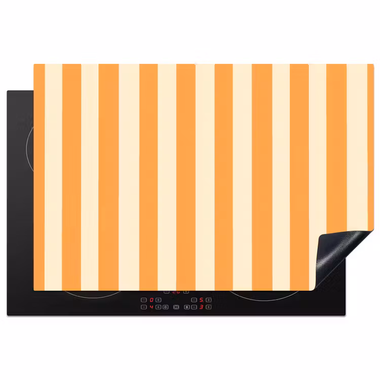 Inductie beschermer - Strepen - Patroon - Oranje — 1