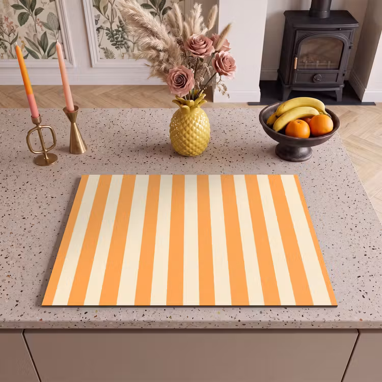Inductie beschermer - Strepen - Patroon - Oranje — 2