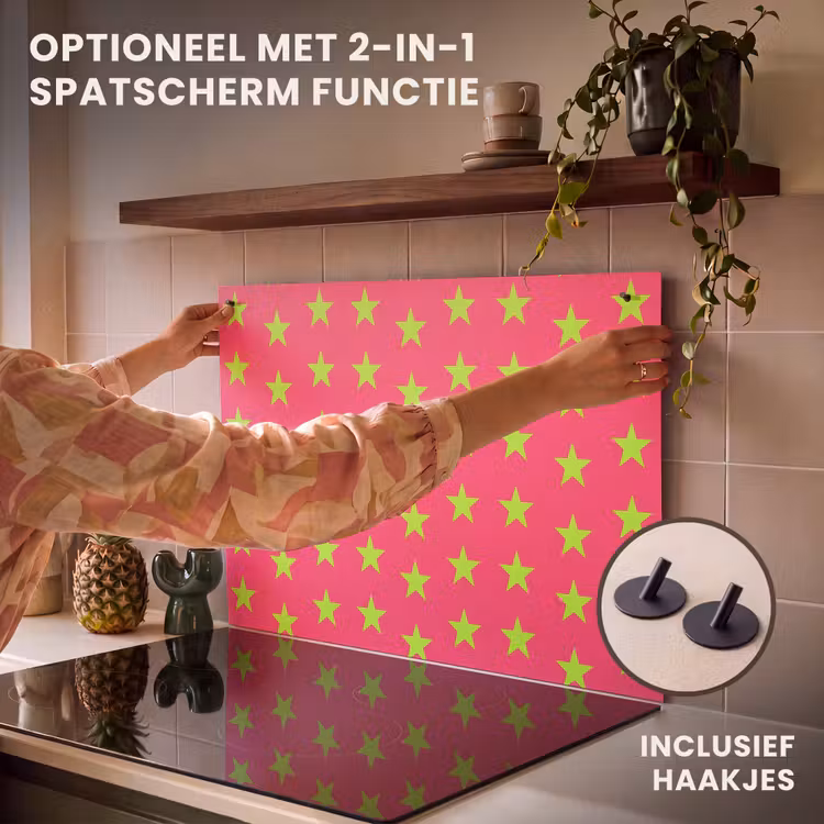 Inductie beschermer - Sterren - Patroon - Roze — 10