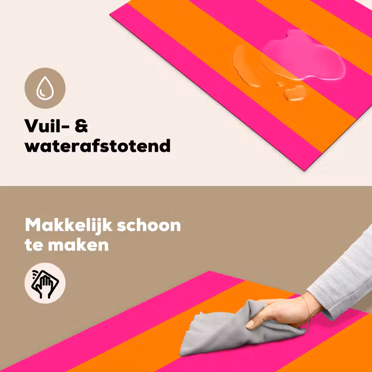 Inductie beschermer - Strepen - Horizontaal - Roze — 6