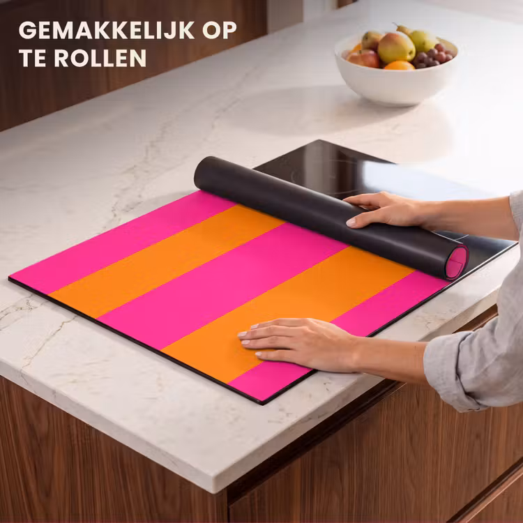 Inductie beschermer - Strepen - Horizontaal - Roze — 7