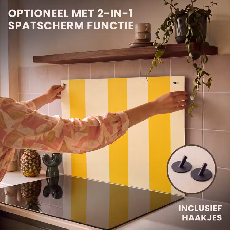 Inductie beschermer - Strepen - Klassiek - Geel — 10