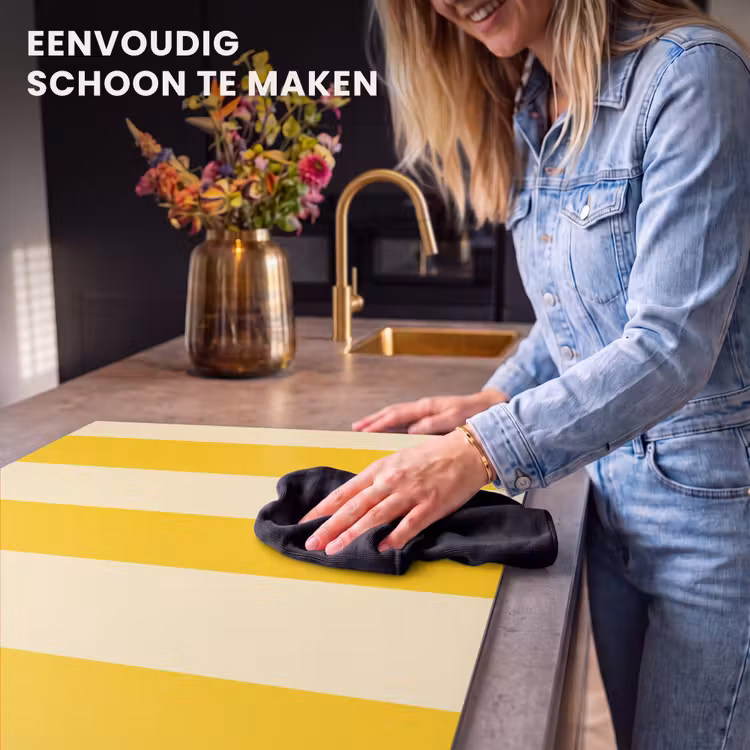 Inductie beschermer - Strepen - Klassiek - Geel — 6