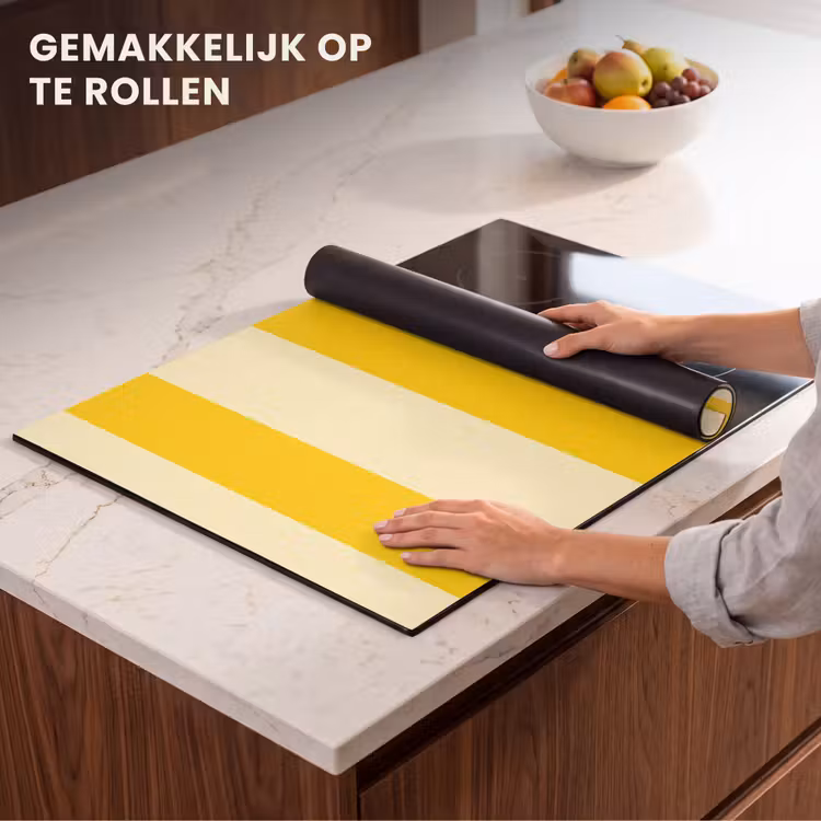 Inductie beschermer - Strepen - Klassiek - Geel — 7