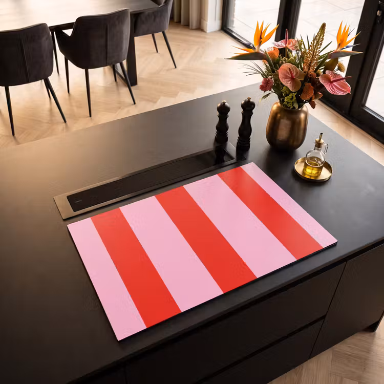 Inductie beschermer - Strepen - Klassiek - Roze — 5