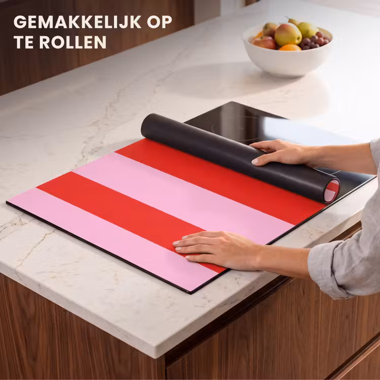 Inductie beschermer - Strepen - Klassiek - Roze — 7