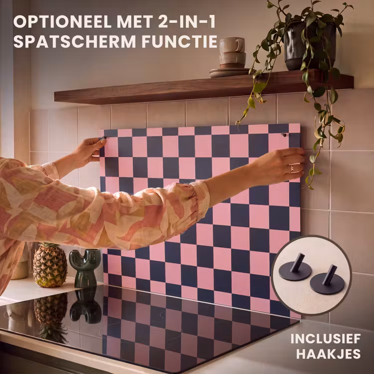 Inductie beschermer - Traditioneel - Patroon - Blauw - Roze — 10