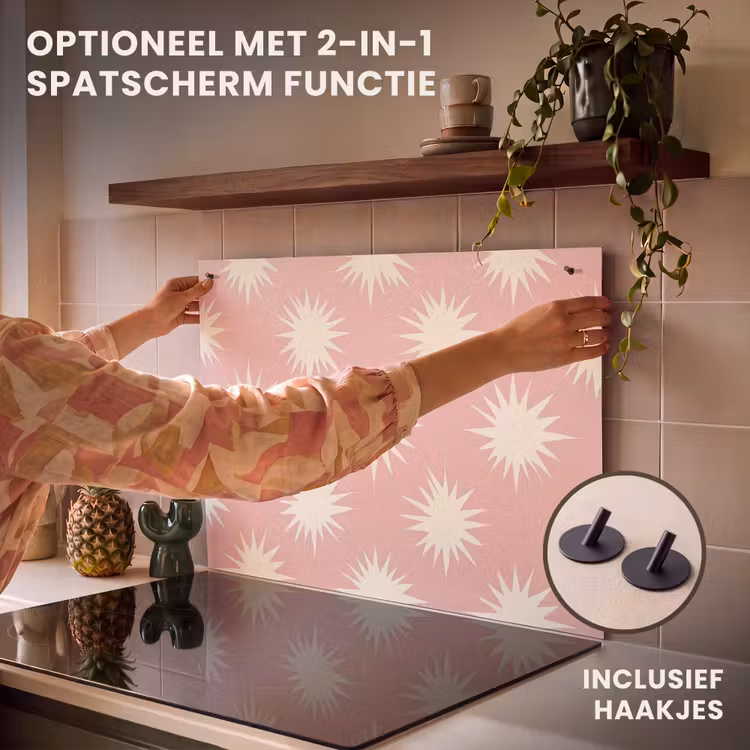 Inductie beschermer - Zonnen - Patroon - Roze — 10