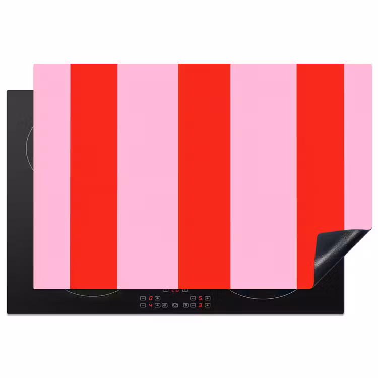 Inductie beschermer - Strepen - Klassiek - Roze — 1