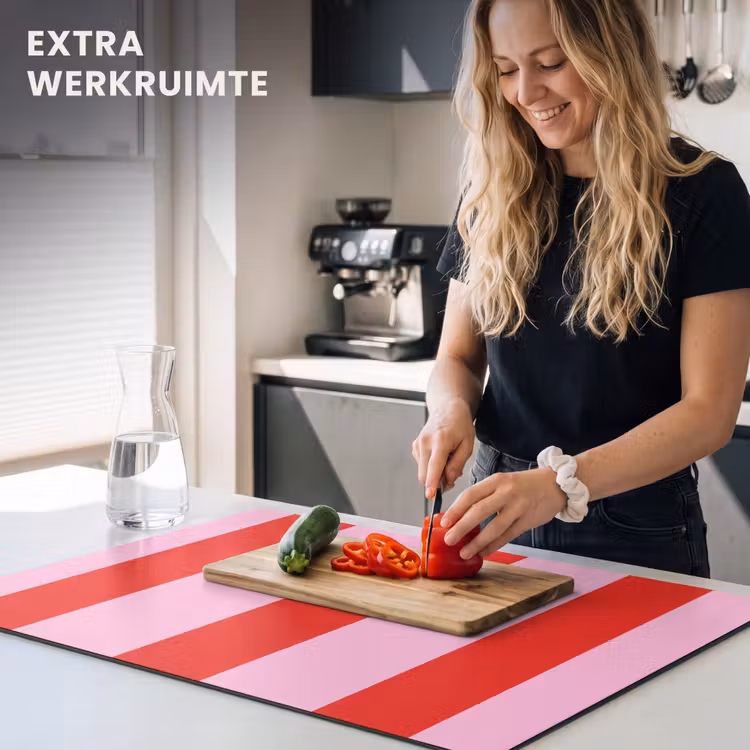 Inductie beschermer - Strepen - Klassiek - Roze — 4