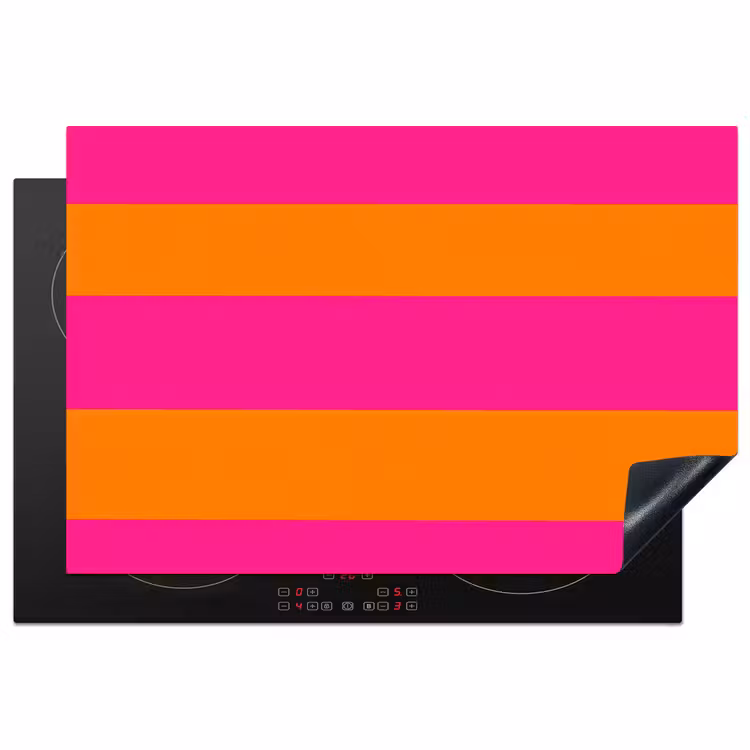 Inductie beschermer - Strepen - Horizontaal - Roze — 1