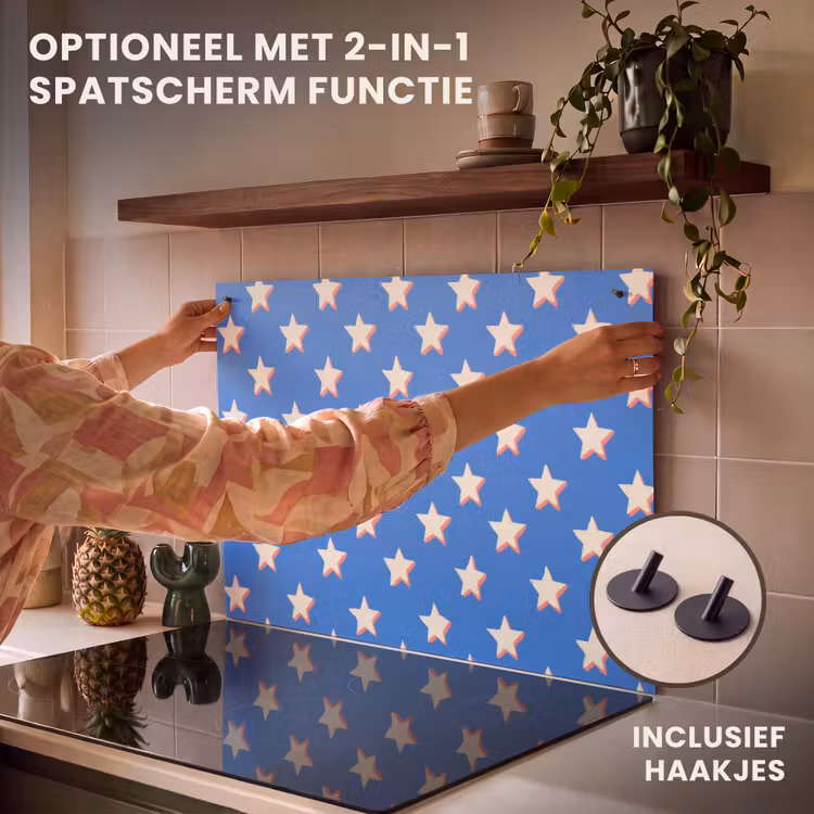 Inductie beschermer - Sterren - Patroon - Blauw — 10