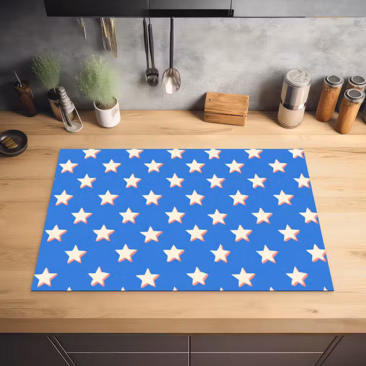 Inductie beschermer - Sterren - Patroon - Blauw — 5