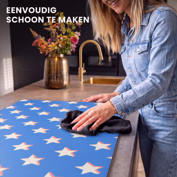 Inductie beschermer - Sterren - Patroon - Blauw — 6