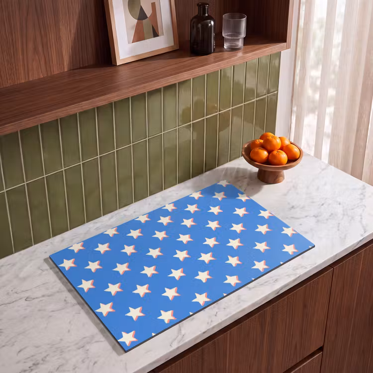 Inductie beschermer - Sterren - Patroon - Blauw — 8