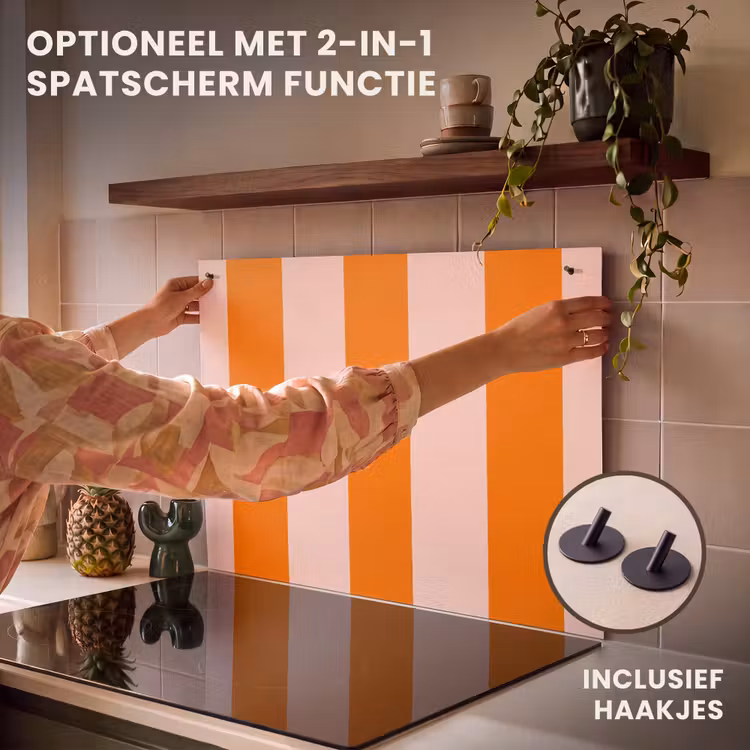 Inductie beschermer - Strepen - Modern - Oranje — 10