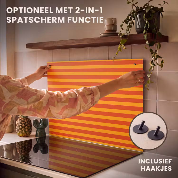 Inductie beschermer - Strepen - Patroon - Oranje — 10