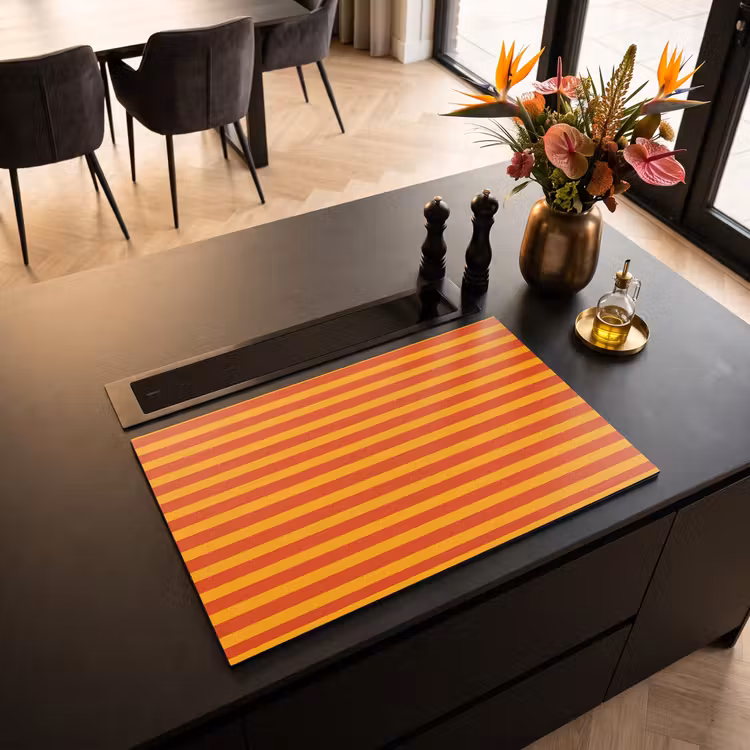 Inductie beschermer - Strepen - Patroon - Oranje — 5