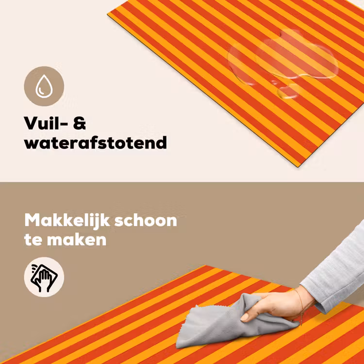 Inductie beschermer - Strepen - Patroon - Oranje — 6