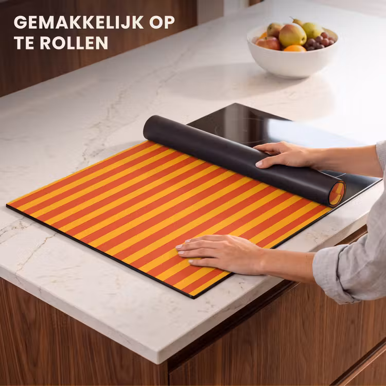 Inductie beschermer - Strepen - Patroon - Oranje — 7
