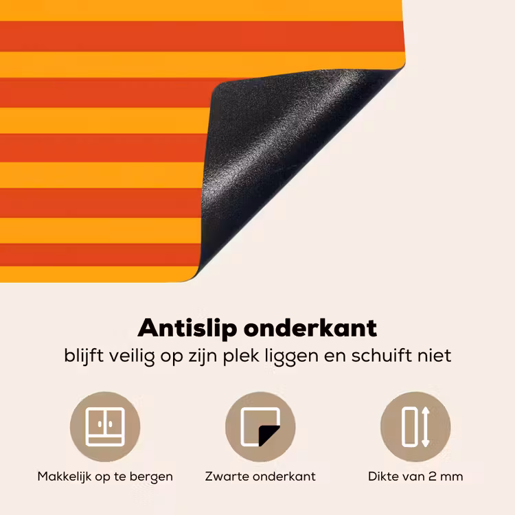 Inductie beschermer - Strepen - Patroon - Oranje — 9