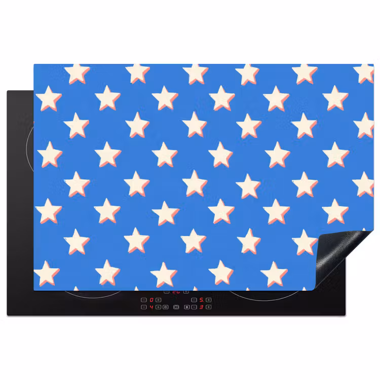 Inductie beschermer - Sterren - Patroon - Blauw — 1