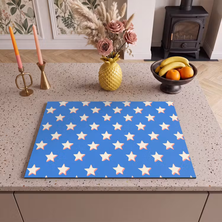 Inductie beschermer - Sterren - Patroon - Blauw — 2