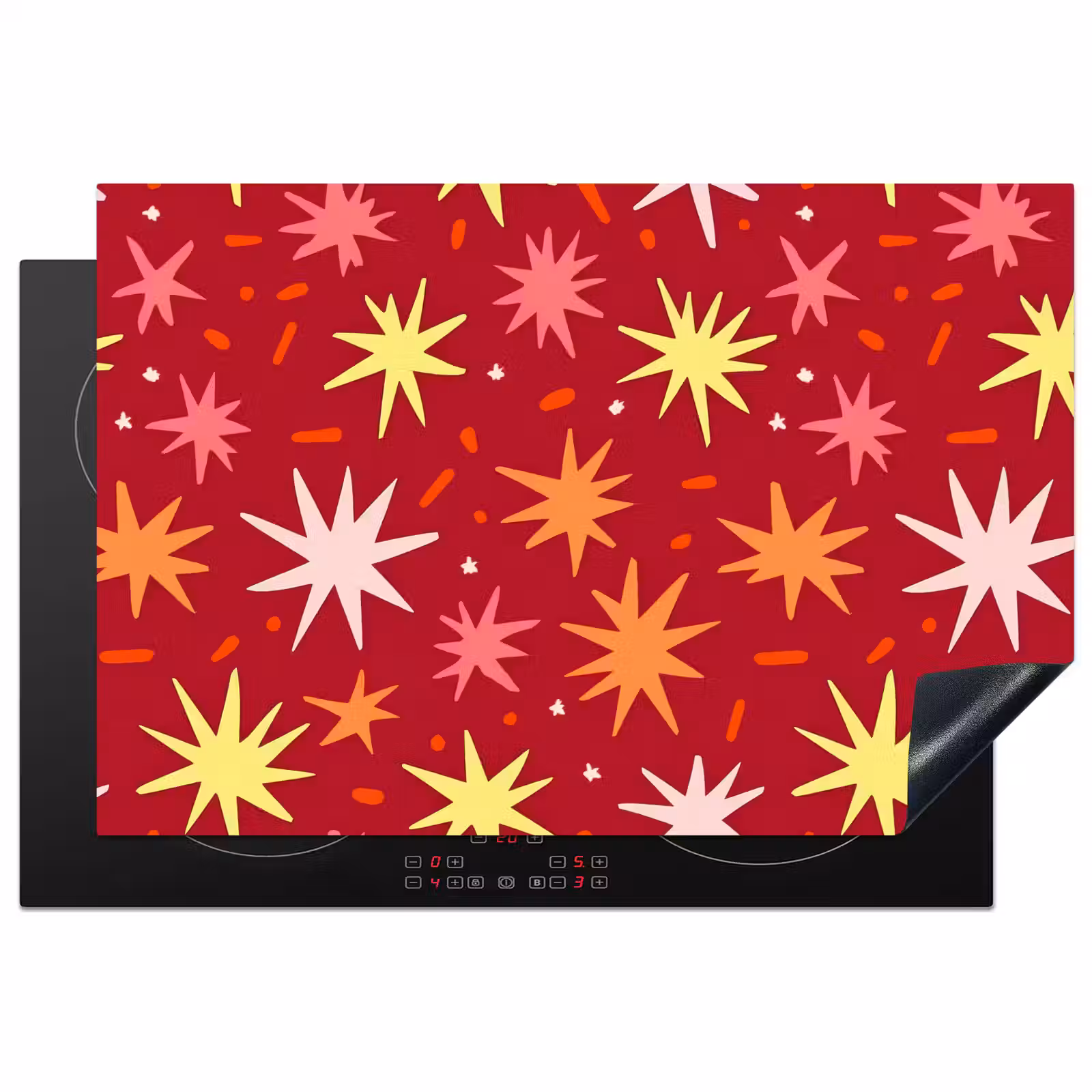 Inductie beschermer - Sterren - Speels - Rood — 1