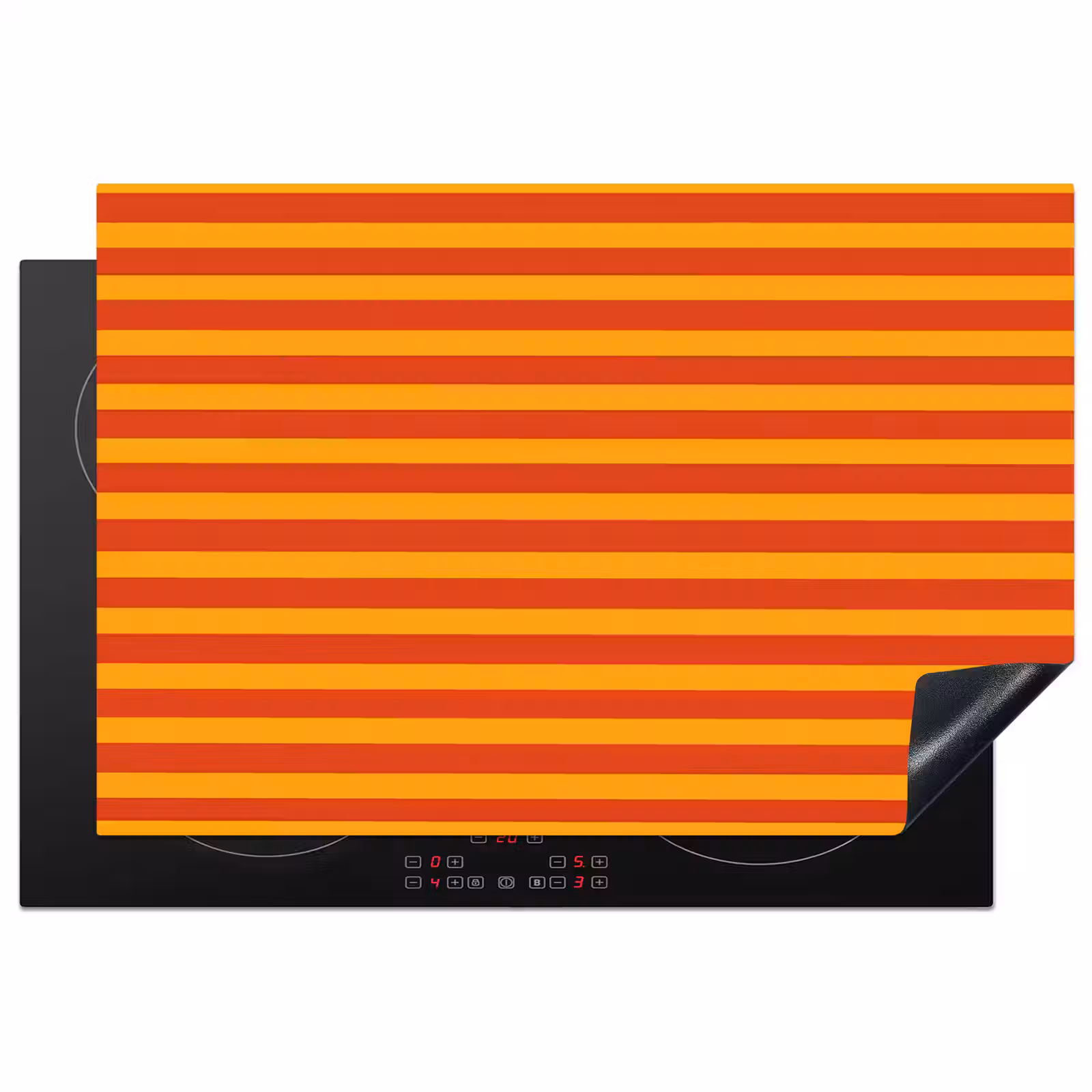 Inductie beschermer - Strepen - Patroon - Oranje — 1