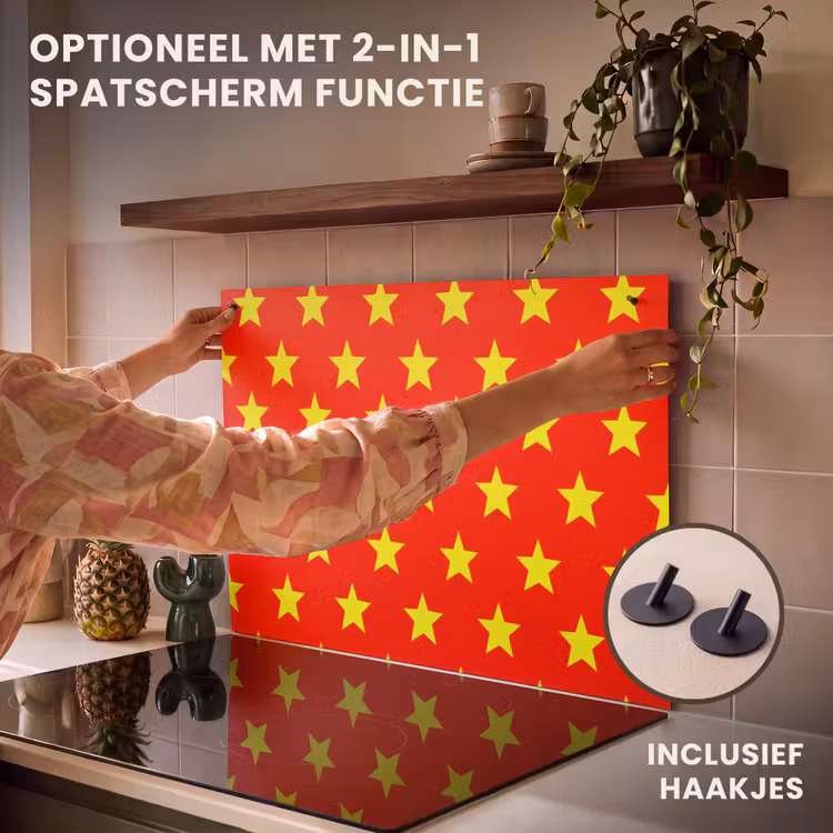 Inductie beschermer - Ster - Patroon - Geel — 10