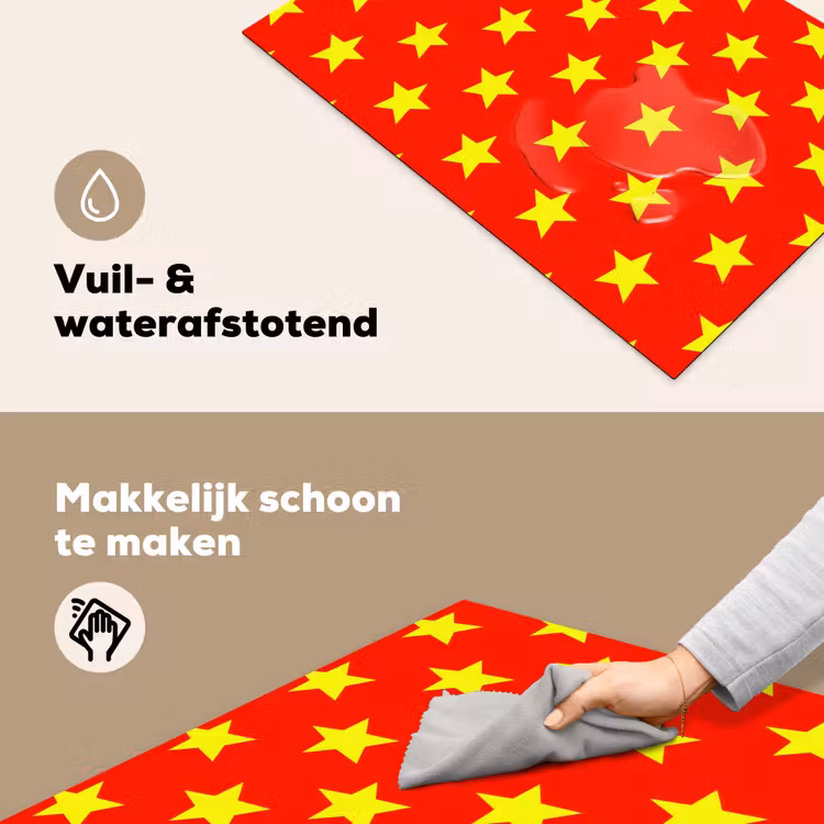 Inductie beschermer - Ster - Patroon - Geel — 6