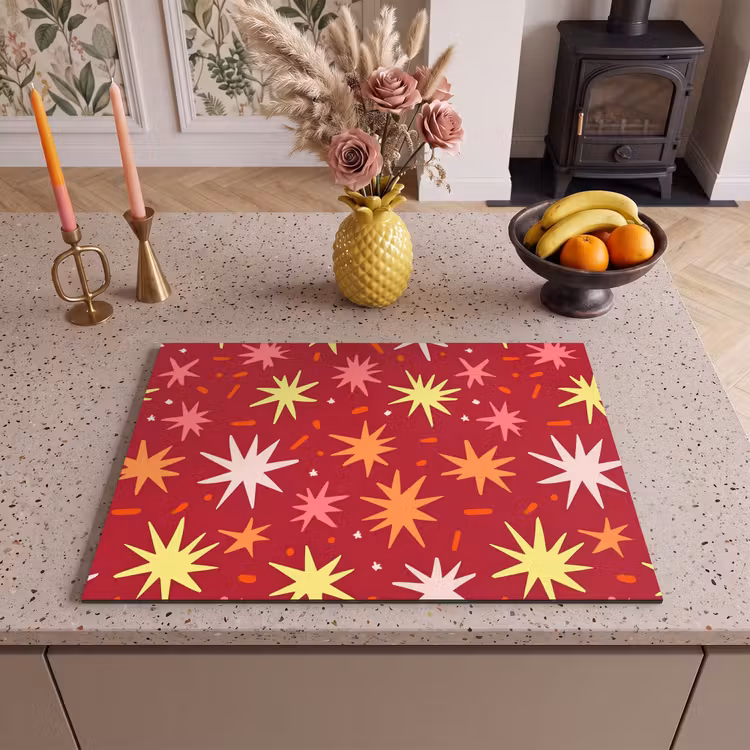 Inductie beschermer - Sterren - Speels - Rood — 2