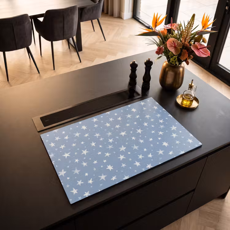 Inductie beschermer - Sterretjes - Patroon - Blauw — 5