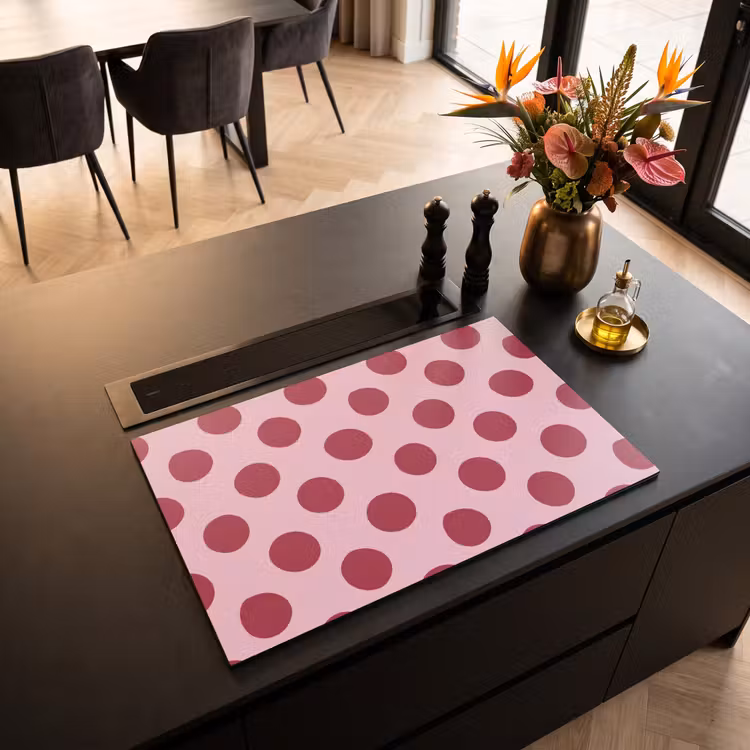 Inductie beschermer - Stippen - Patroon - Bordeaux — 5