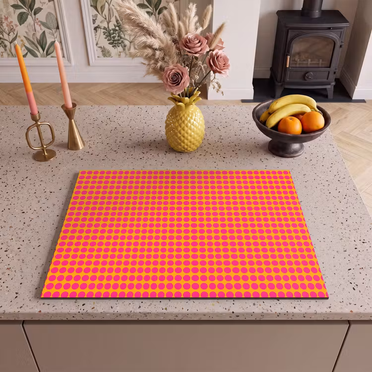 Inductie beschermer - Stippen - Patroon - Oranje — 2