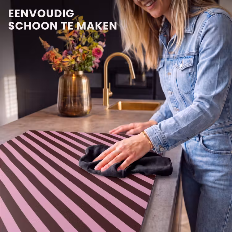 Inductie beschermer - Strepen - Roze - Bruin — 6