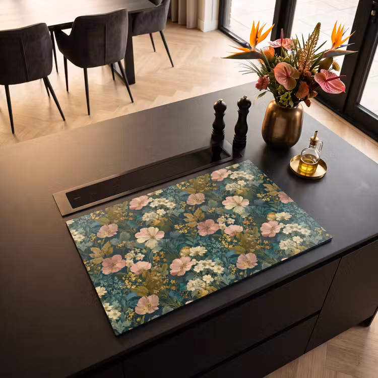Inductie beschermer - Wilde bloemen - Botanisch - Patroon - Roze - Romantisch — 5