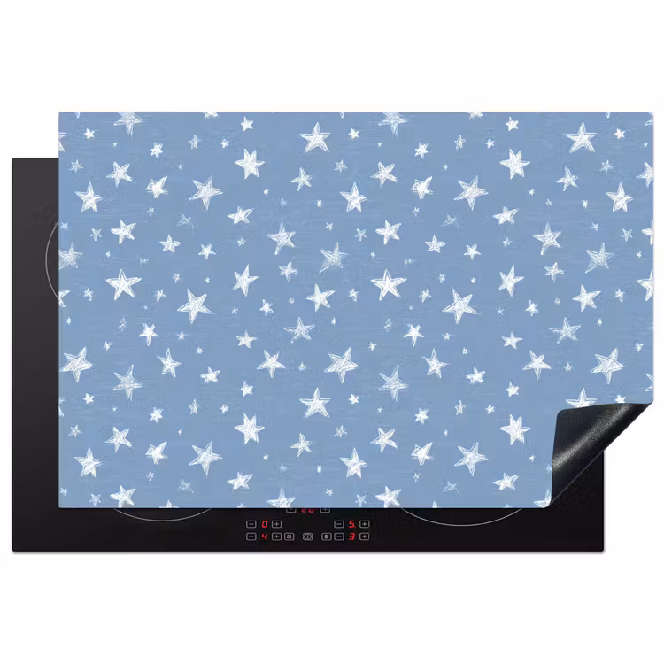 Inductie beschermer - Sterretjes - Patroon - Blauw — 1
