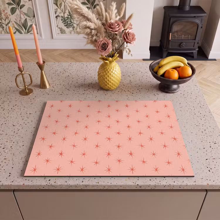Inductie beschermer - Sterretjes - Patroon - Oranje — 2