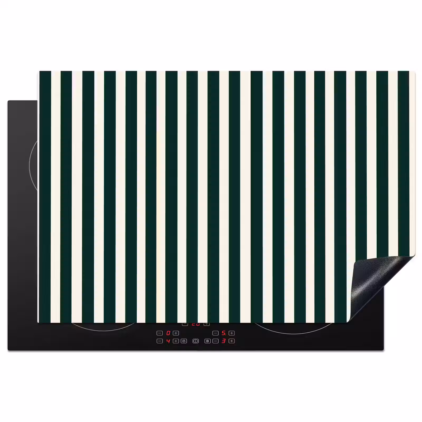 Inductie beschermer - Strepen - Klassiek - Groen — 1