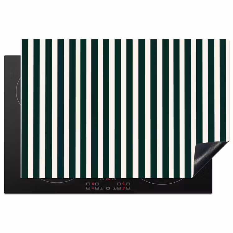 Inductie beschermer - Strepen - Klassiek - Groen — 1