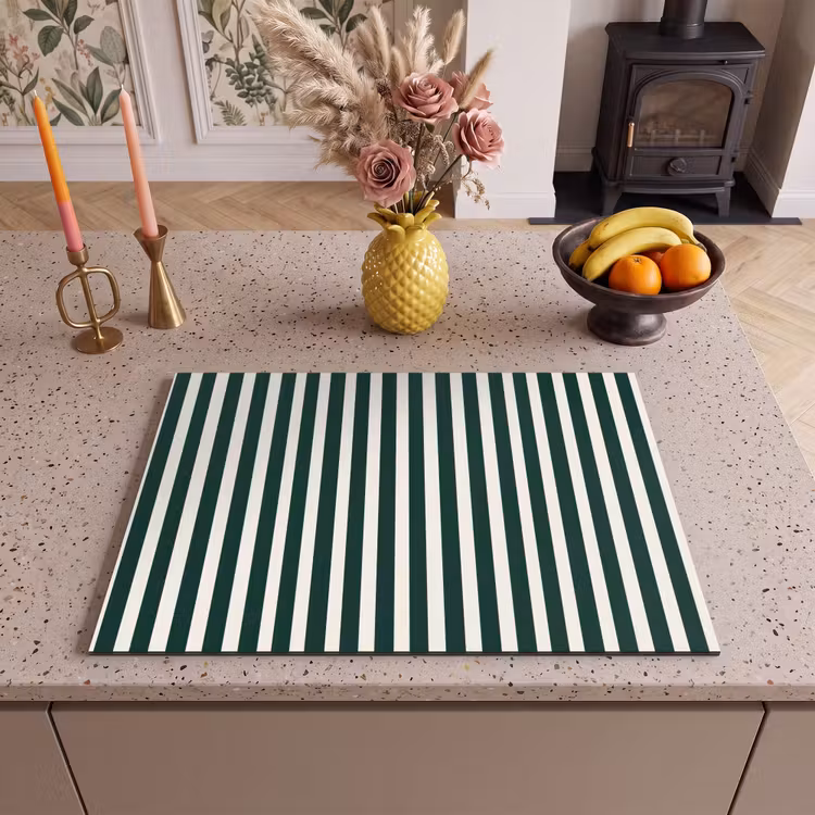Inductie beschermer - Strepen - Klassiek - Groen — 2