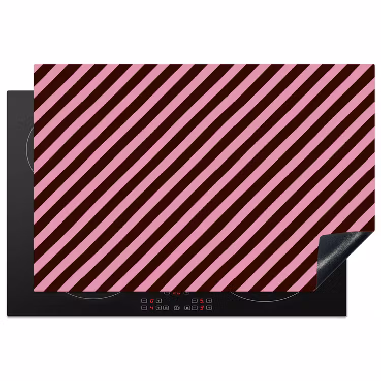 Inductie beschermer - Strepen - Roze - Bruin — 1