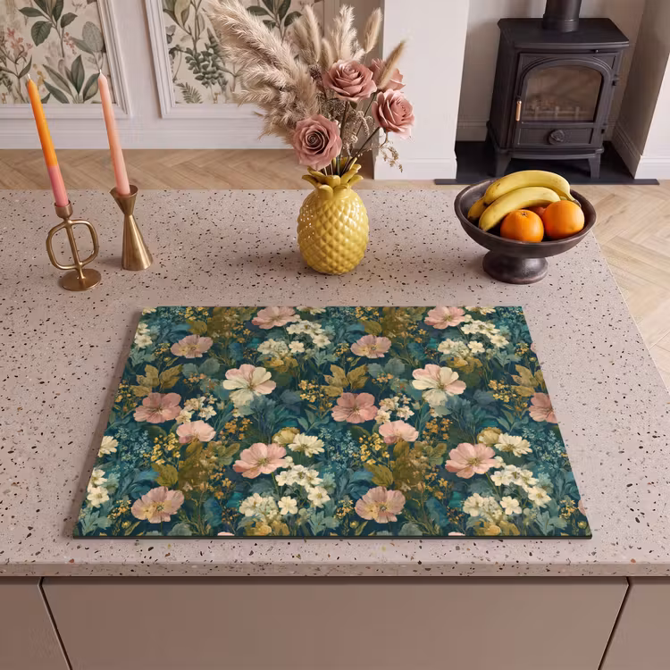 Inductie beschermer - Wilde bloemen - Botanisch - Patroon - Roze - Romantisch — 2
